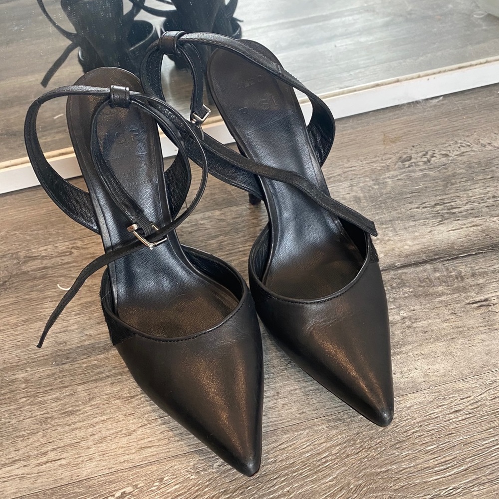 ALDO Rise Black Heel Pump Closed Toe